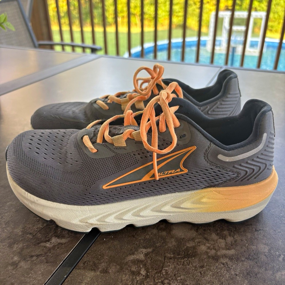 Altra Provision 7 Women's Running Sneakers Mesh Lace-Up Gray/Orange US 9